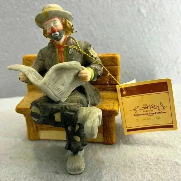 Emmett Kelly Jr Flambro Limited Edition Hobo Clown "Looking Out to See" Vintage - Picture 1 of 9